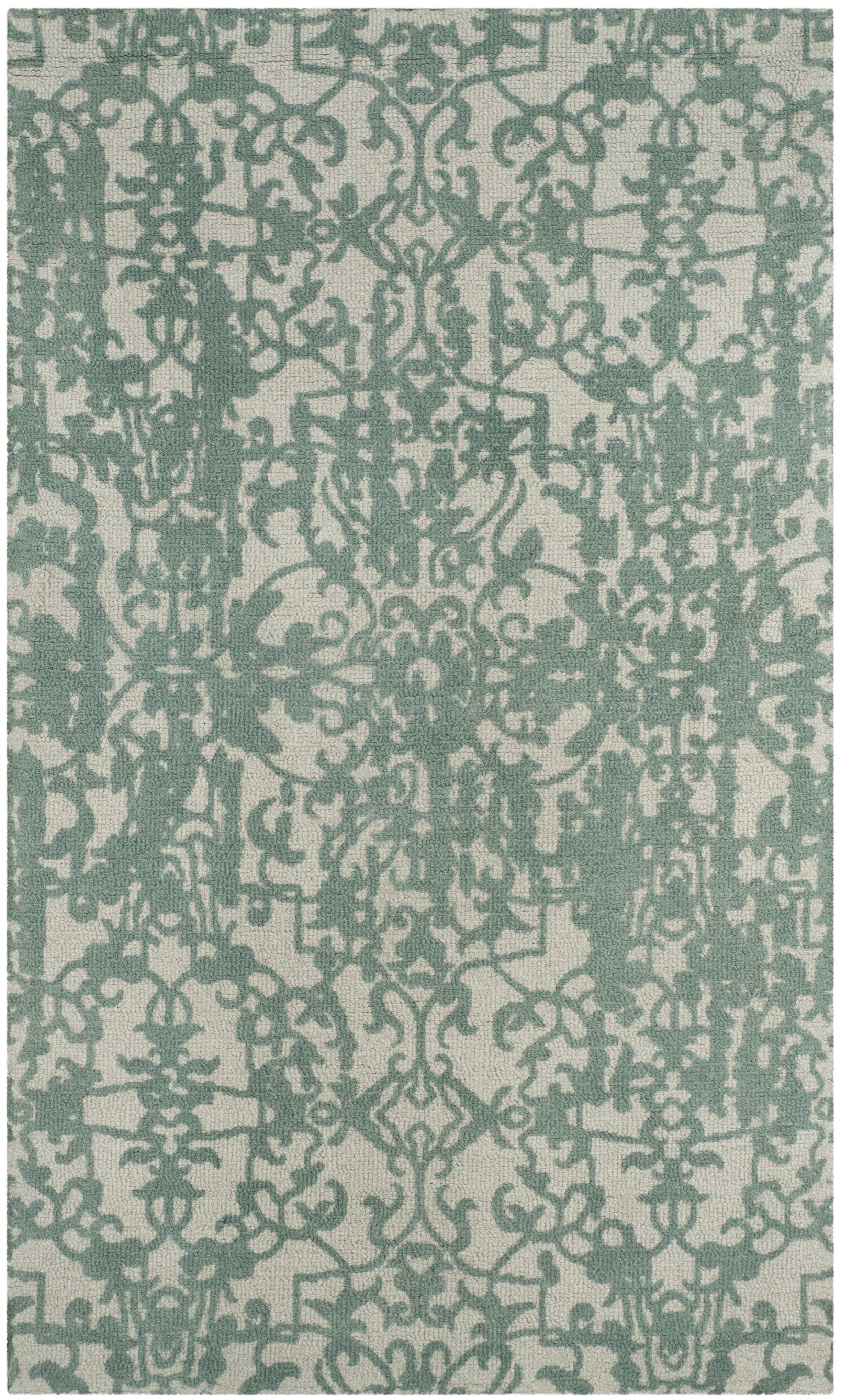 Arlo Home Hand Tufted Area Rug, RVT101C, Grey/Turquoise,  3' X 5' - Image 0