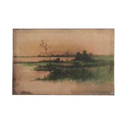 'Landscape Vintage Reproduction' - Unframed Print on Canvas - Image 0