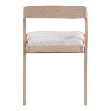 Angled Frame Dining Arm Chair, Oak, Light Grey - Image 3