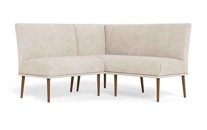 Dorian Upholstered Petite Right Banquette with Tufting Option - Image 1