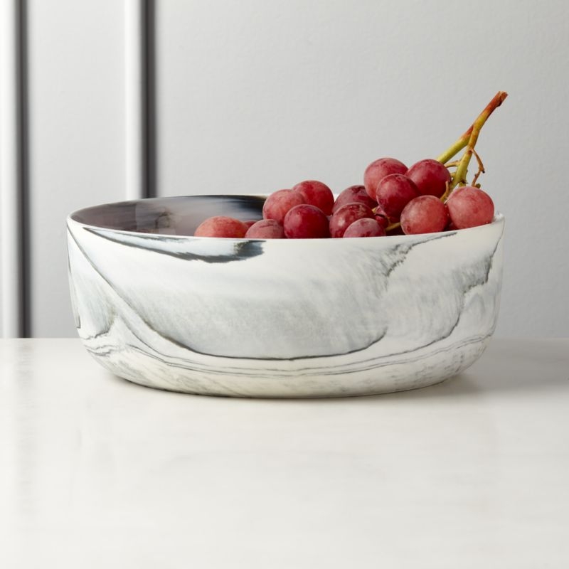 Swirl Black and White Serving Bowl by Jennifer Fisher - Image 4