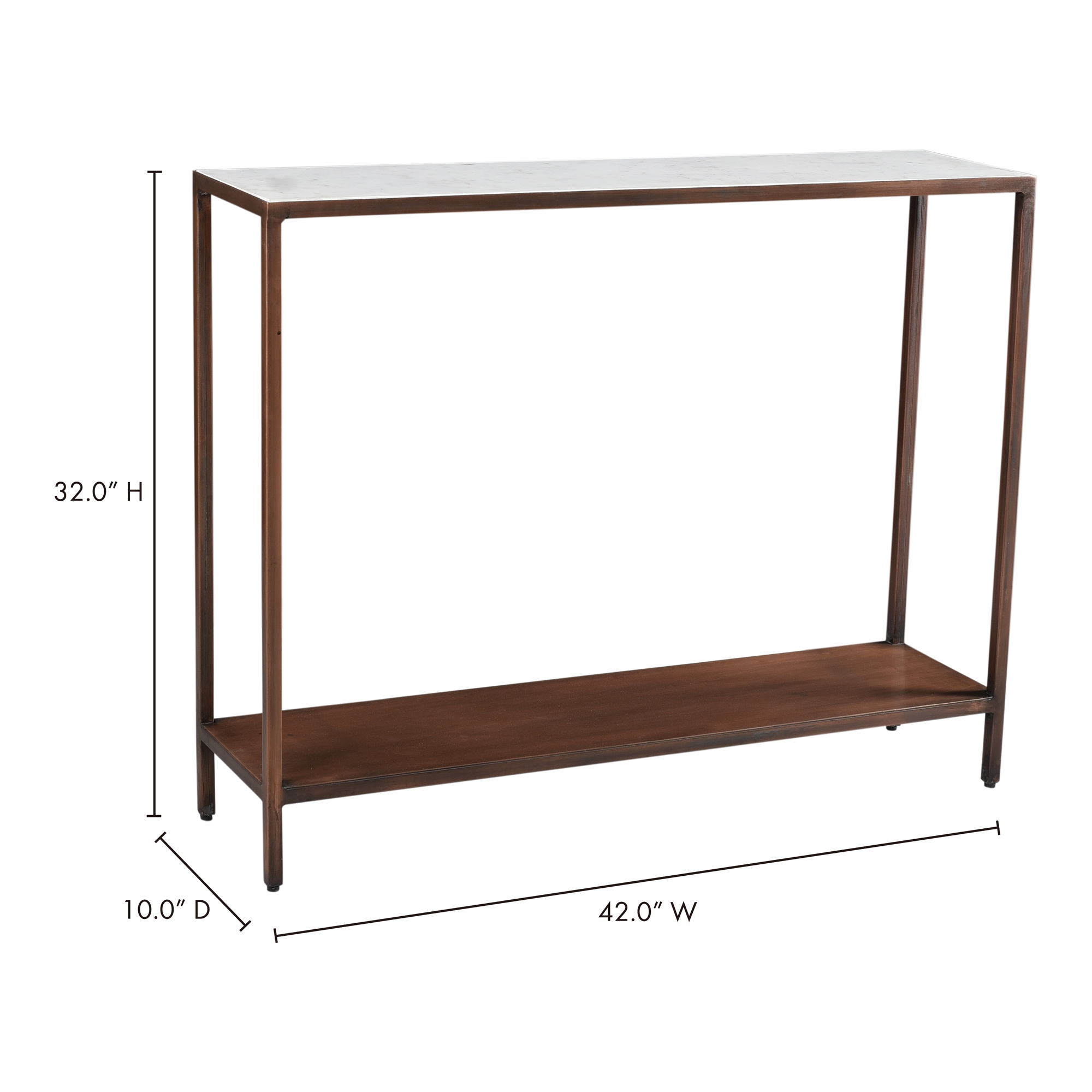 Bottego Console Table Antique Copper - Image 2