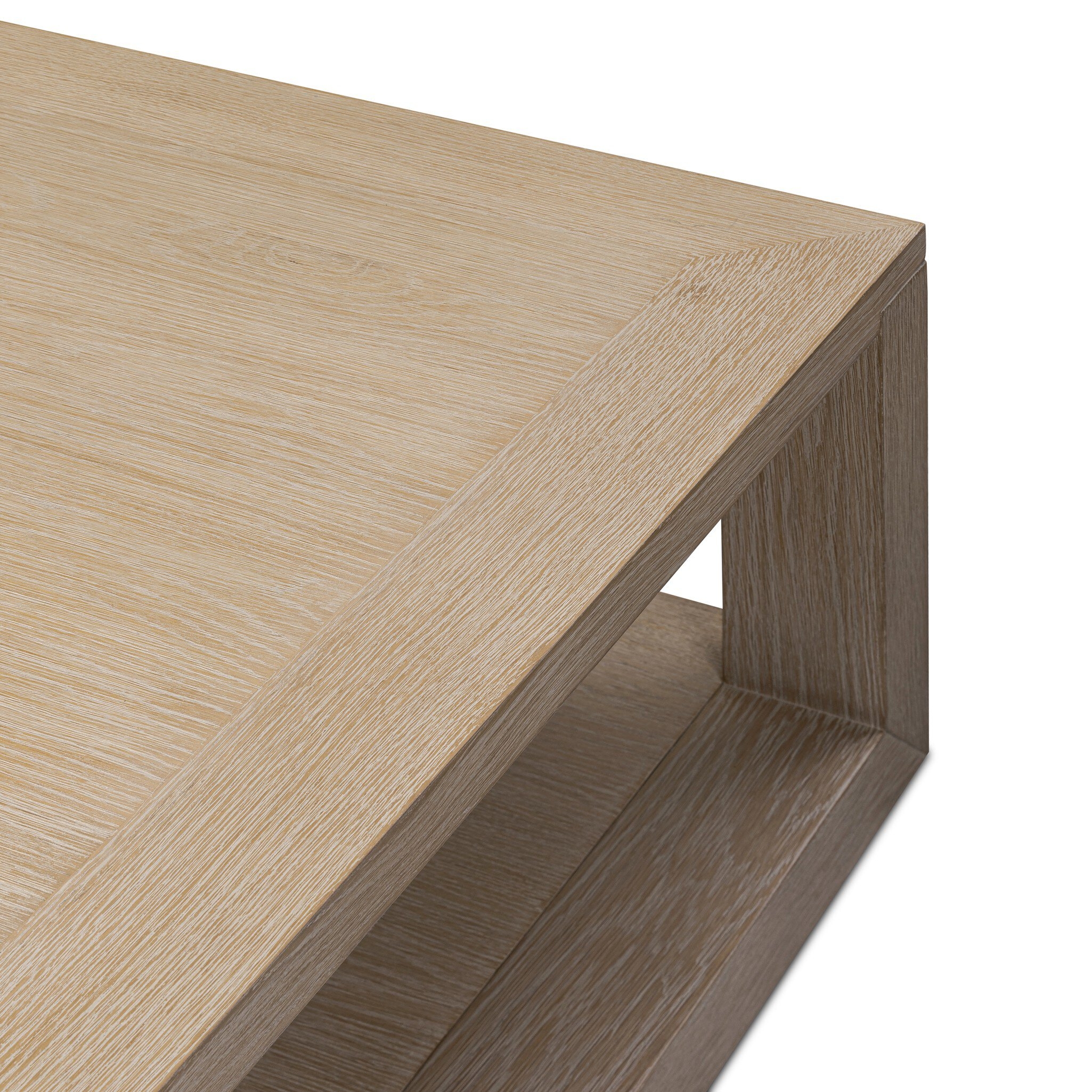 Thomas Square Coffee Table - Bleached Oak Veneer - Image 8