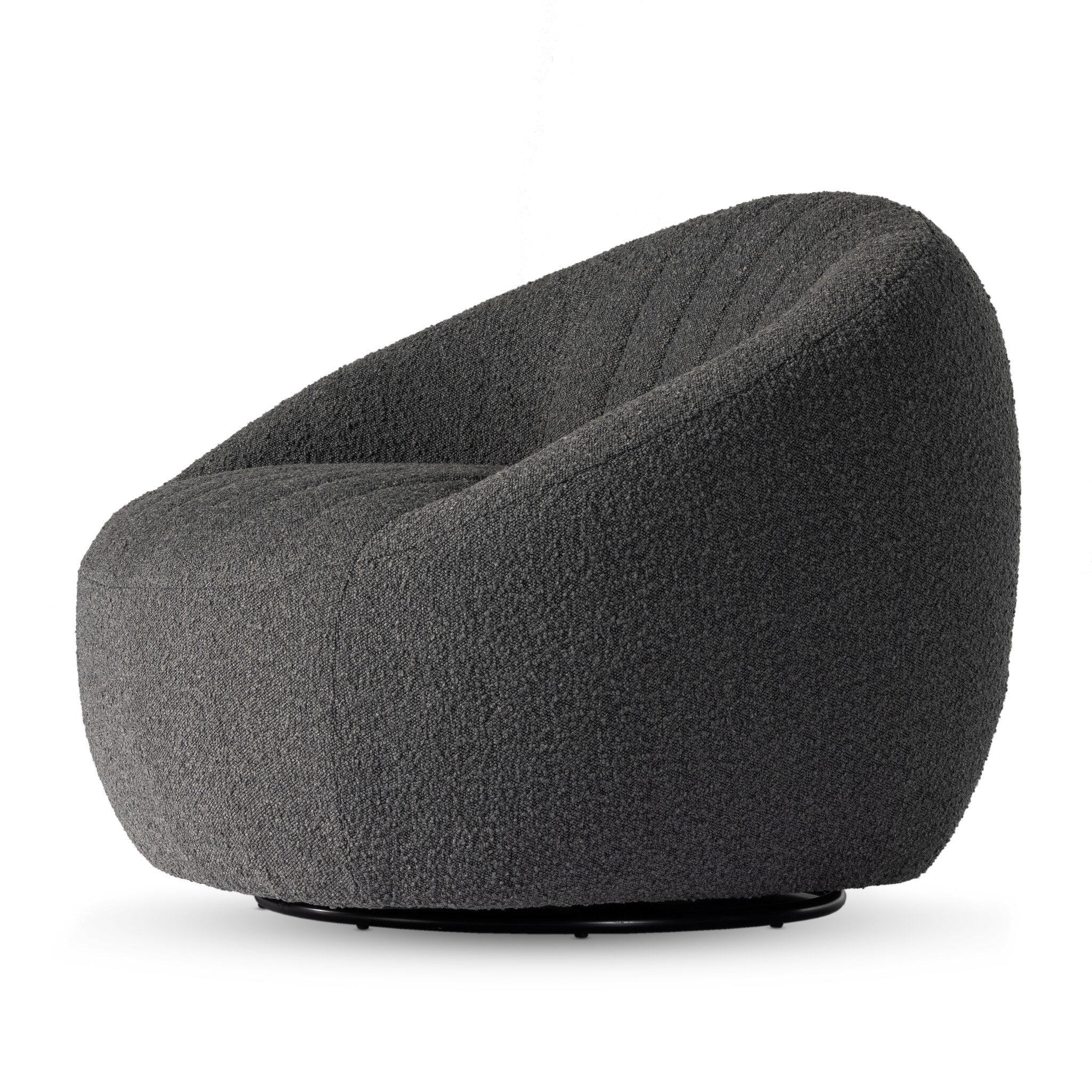 Audie Swivel Chair - Knoll Charcoal - Image 2