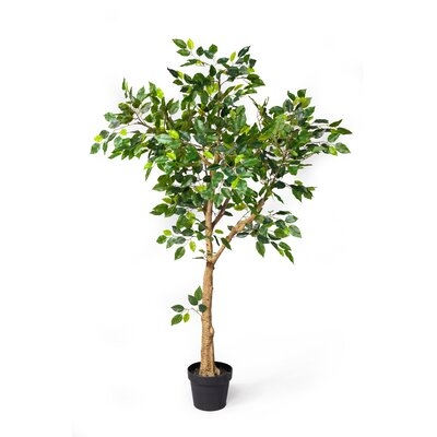 54" Artificial Ficus Tree in Pot - Image 0