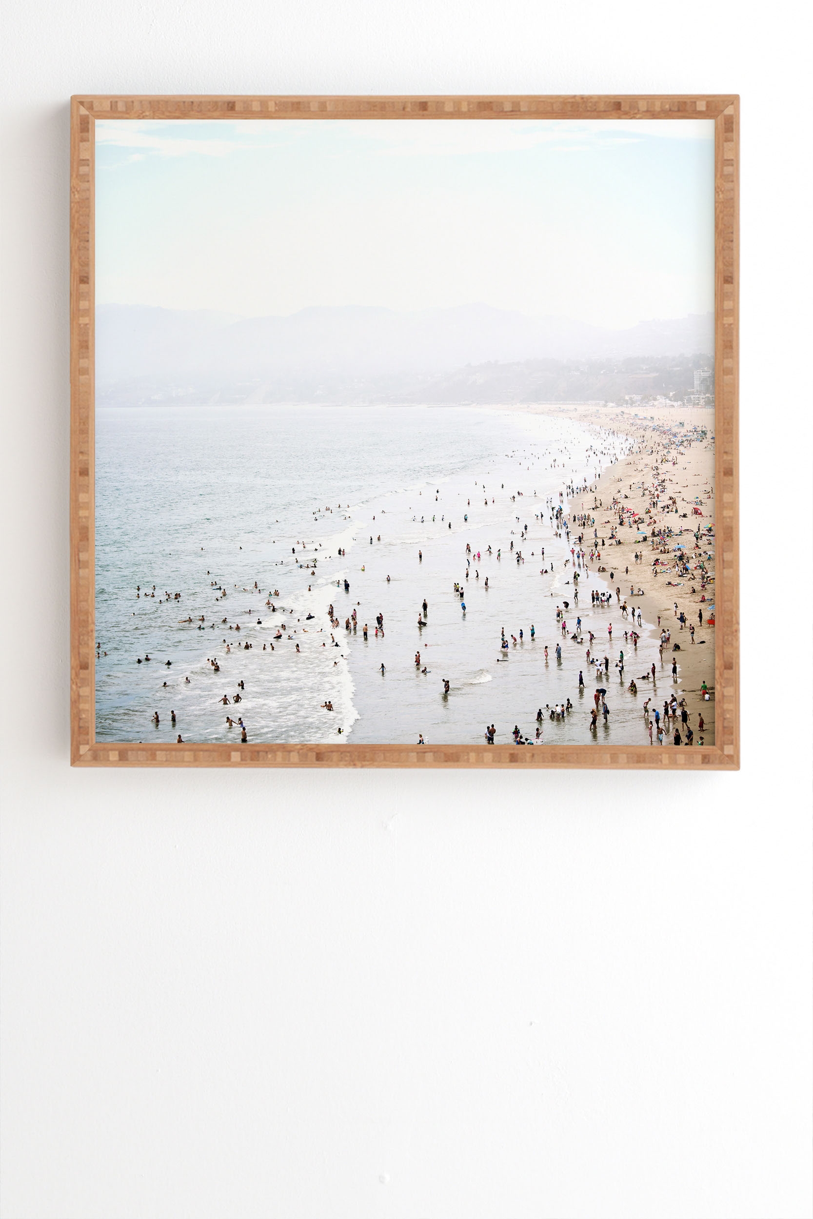La Summer by Bree Madden - Framed Wall Art Bamboo 11" x 13" - Image 1