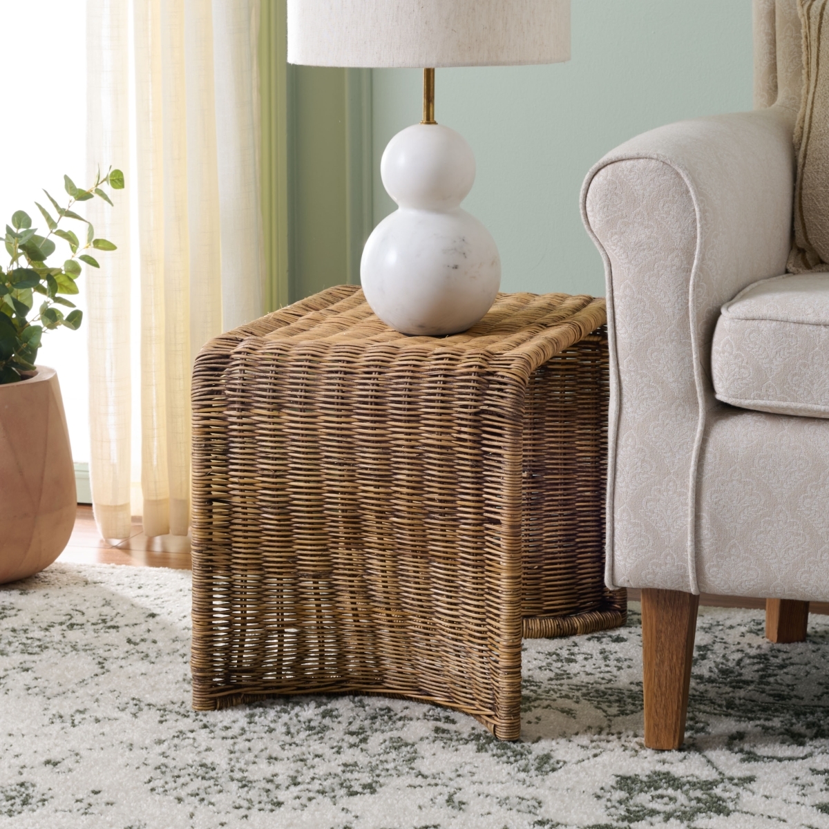 Zendy Accent Table - Honey Brown Wash - Safavieh - Image 1