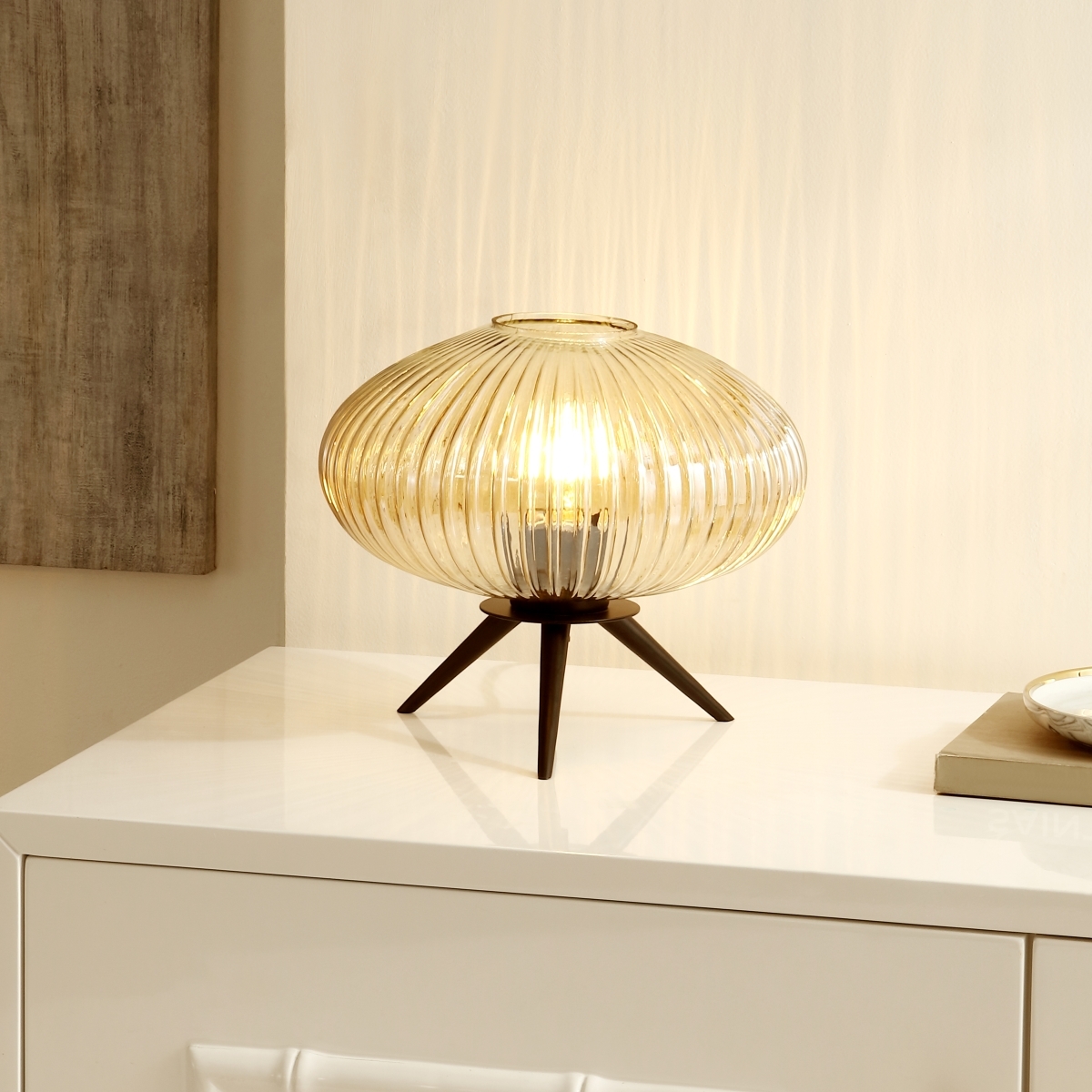 Coehlo 10.25 Inch Table Lamp - Amber/Black - Image 3