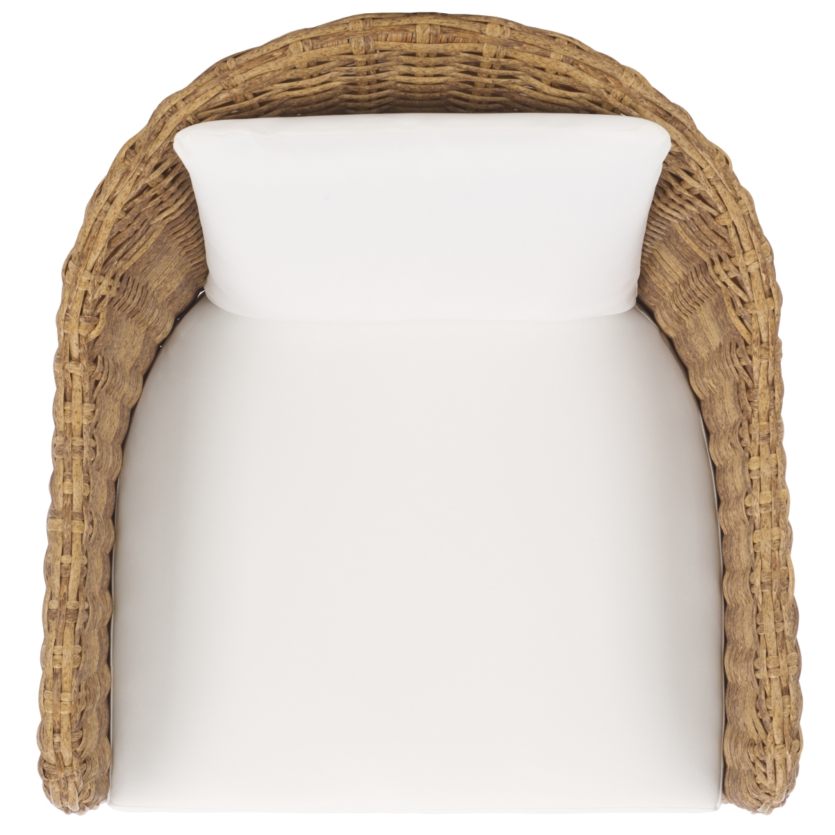 Melbourne Wicker Dining Chair - Natural/White - Image 4