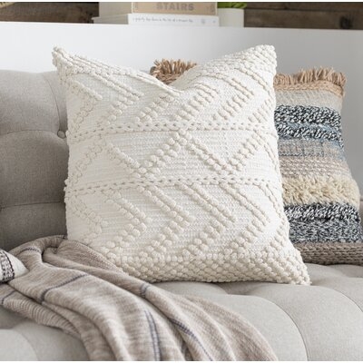 Statler Textured Cotton Throw Pillow Cover - Image 0