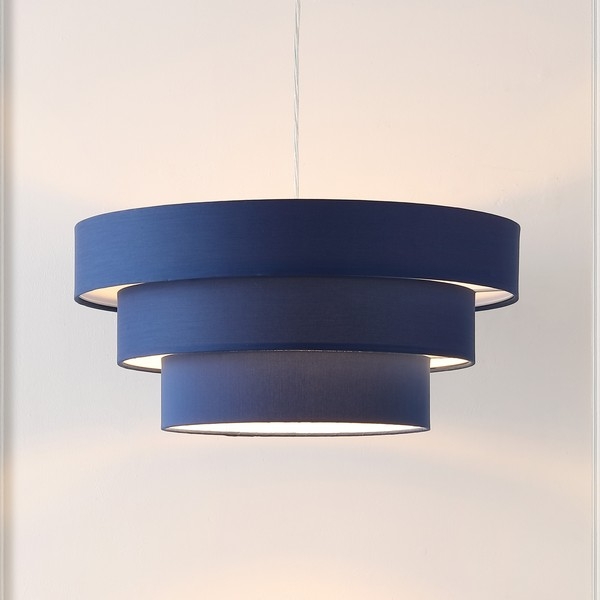 Cleia 20" Pendant - Navy/White - Image 4