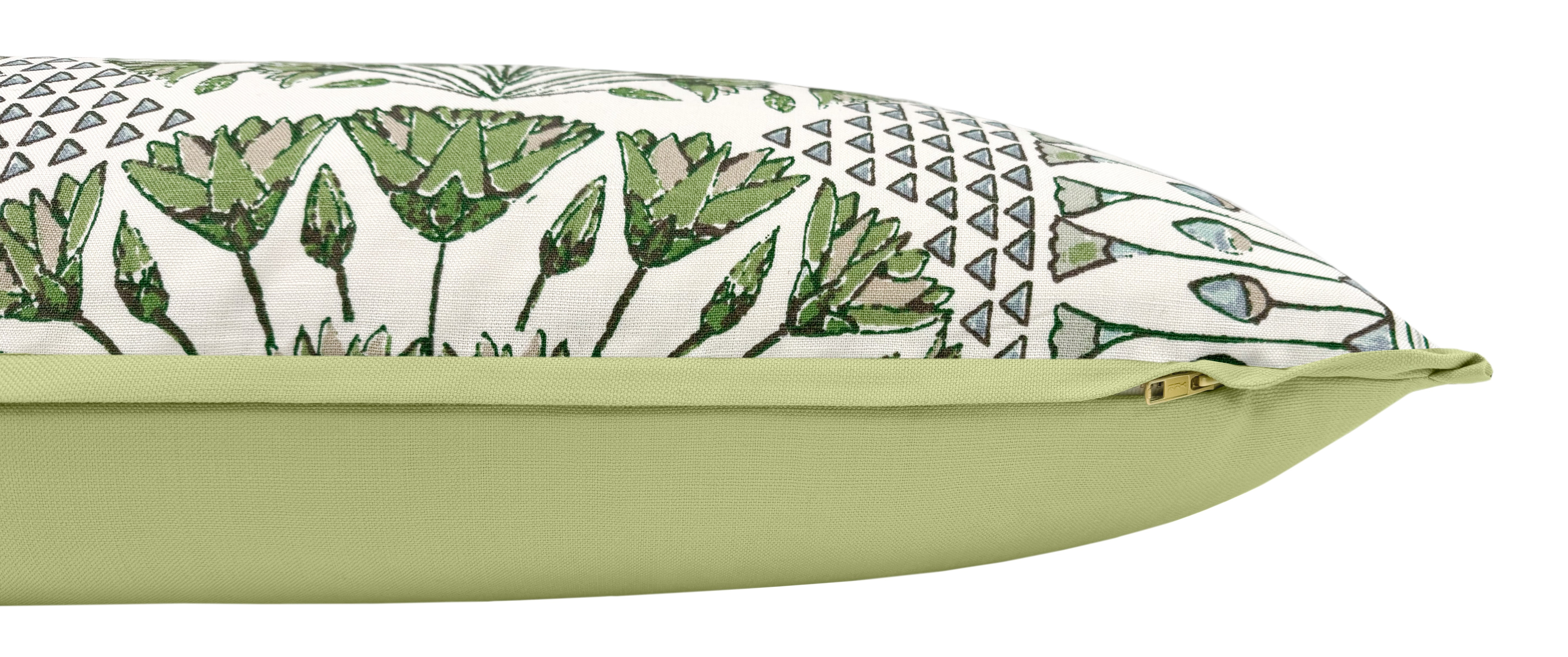 THE XL LUMBAR :: CAIRO // GREEN AND WHITE | THIBAUT - XL LUMBAR 14" X 48" / BUTTERFLY FLANGE / Mineral - Image 3