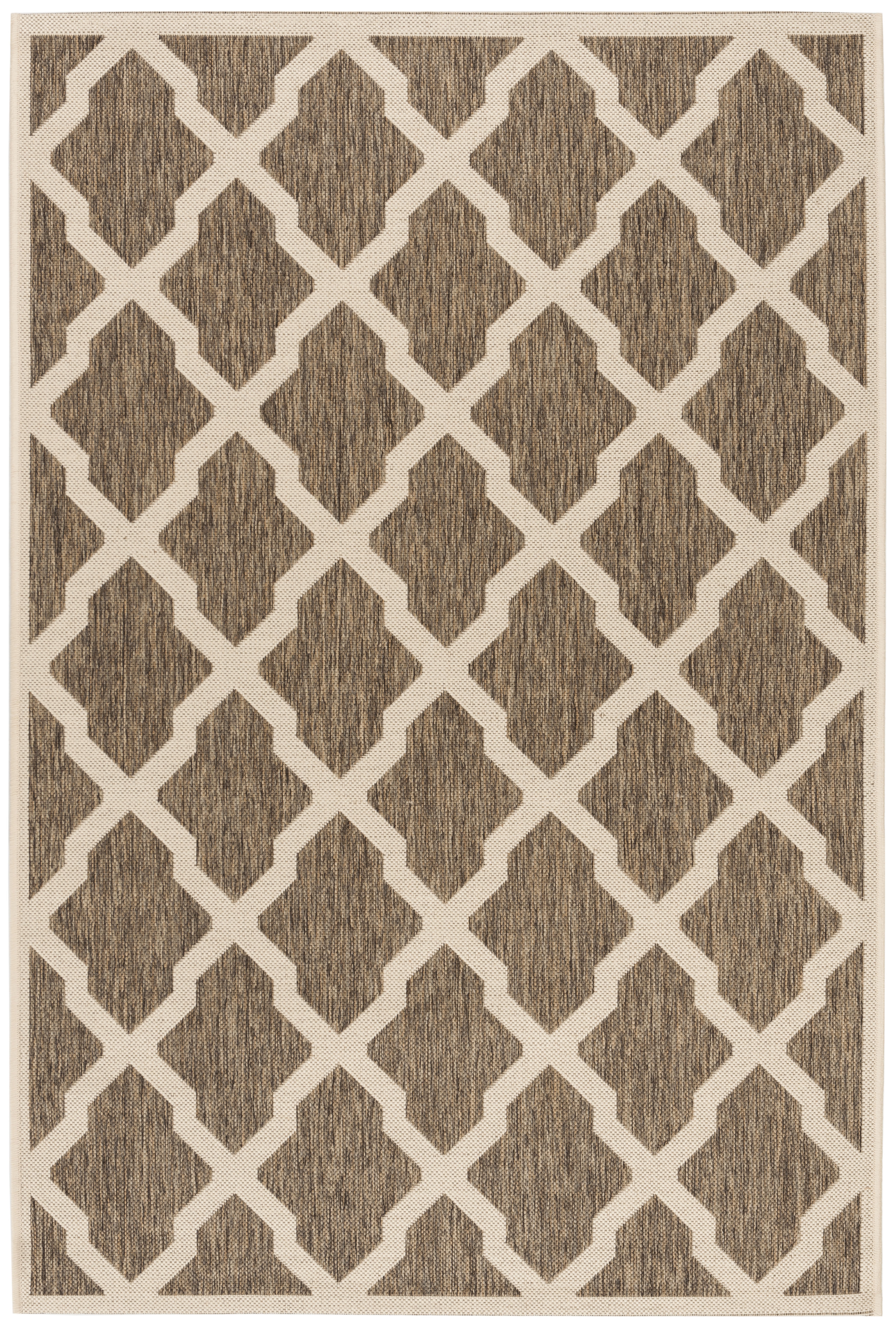 Arlo Home Indoor/Outdoor Woven Area Rug, LND122D, Beige/Cream,  4' X 6' - Image 0