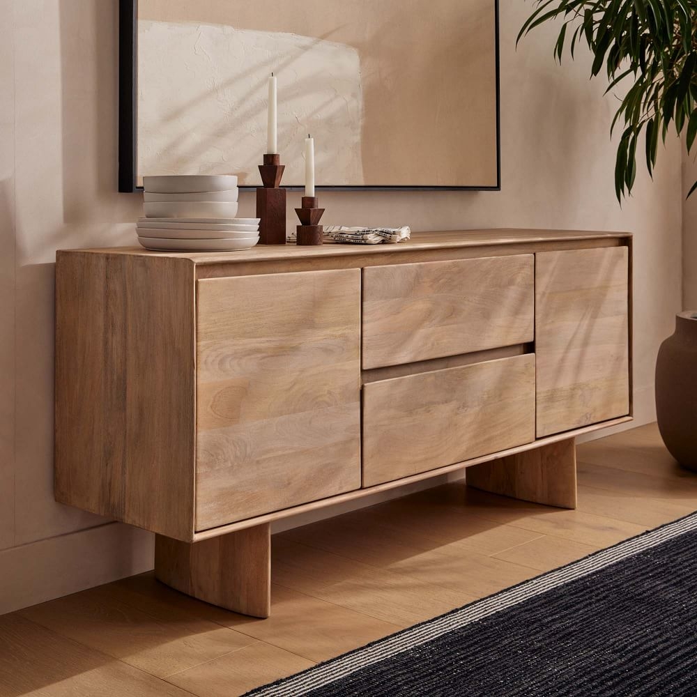 Anton 80" Sideboard with Closed Drawers, Burnt Wax - Image 2