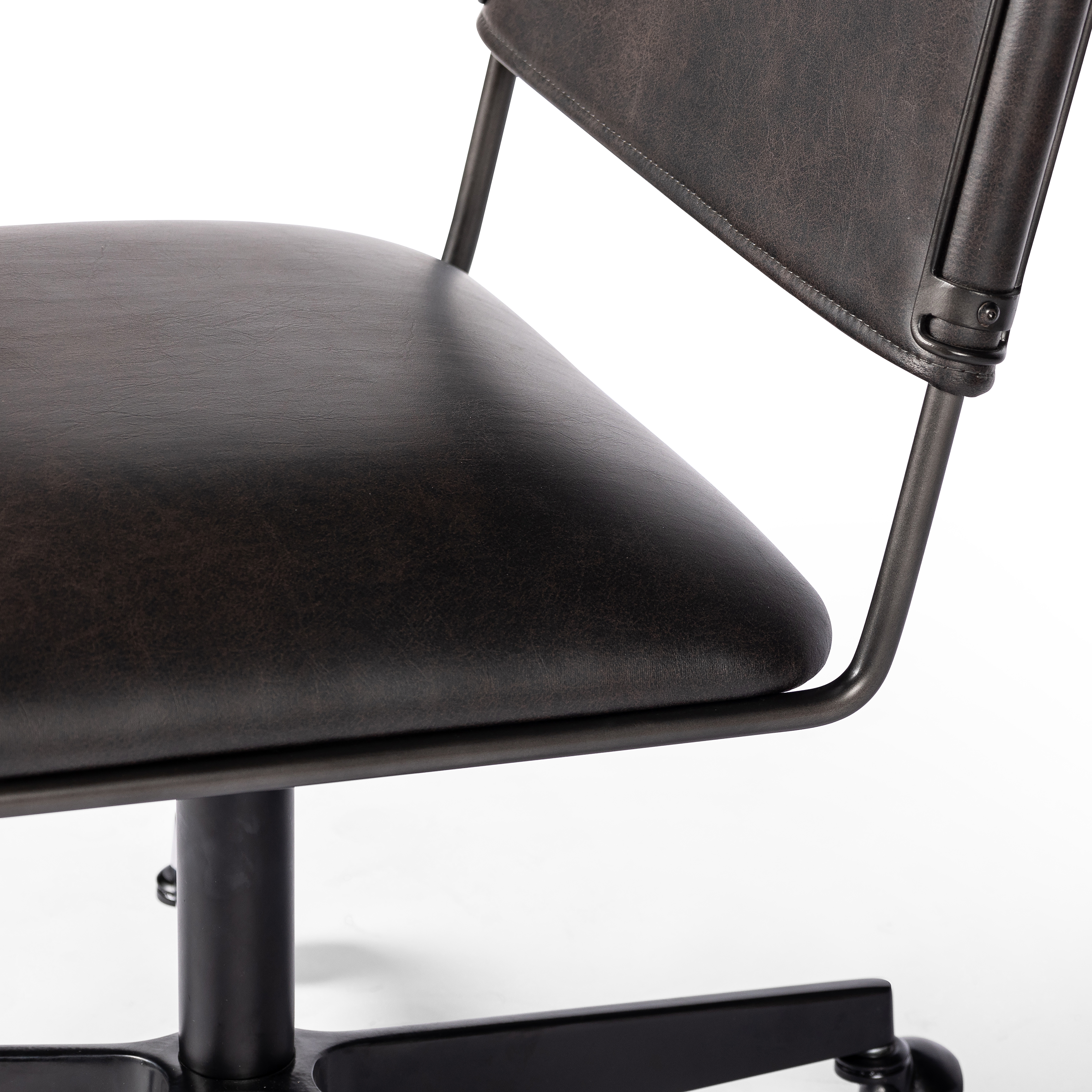 Wharton Desk Chair - Distressed Black - Image 7
