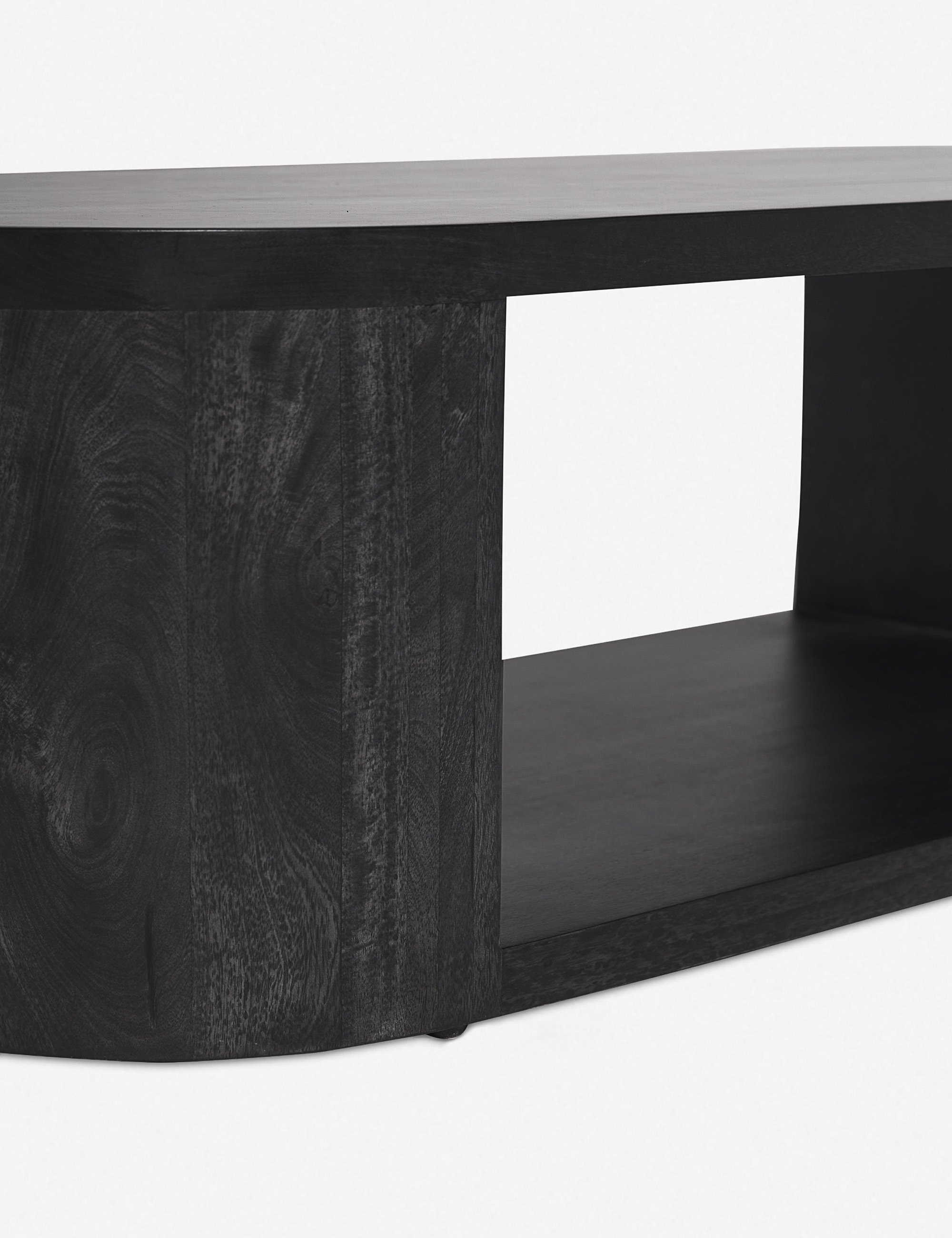 Luna Oval Coffee Table, Black - Image 6