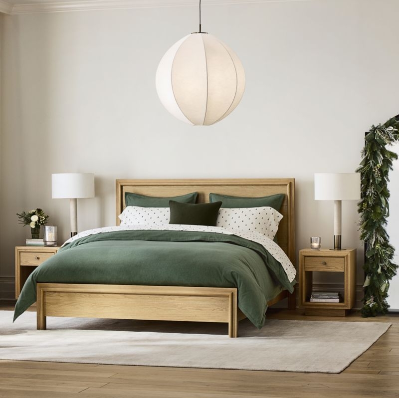 Cozysoft Organic Cotton Flannel Mountain Green Stripe King Bed Pillow Sham - Image 2