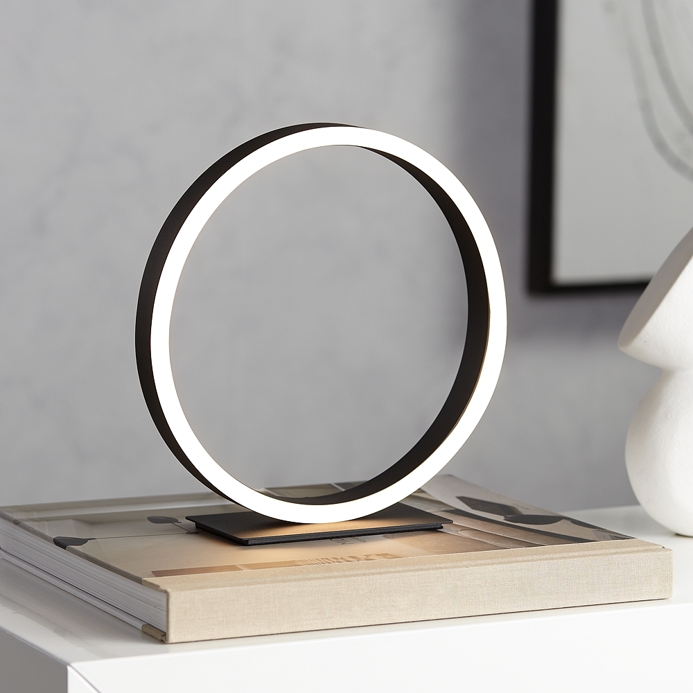Possini Euro Avante Looped Ring 10" High Modern LED Accent Table Lamp - Image 0