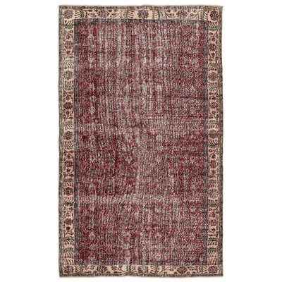 One-of-a-Kind Hand-Knotted 1960s Red/Beige 5'4" x 8'9" Area Rug - Image 0