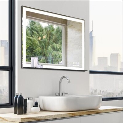 Bathroom Vanity Mirror Wall-mounted Dimmable Anti-fog Touch Switch Modern Smart Bathroom Mirror - Image 0