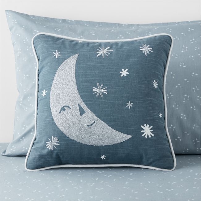 Celestial Moon Kids Throw Pillow - Image 0
