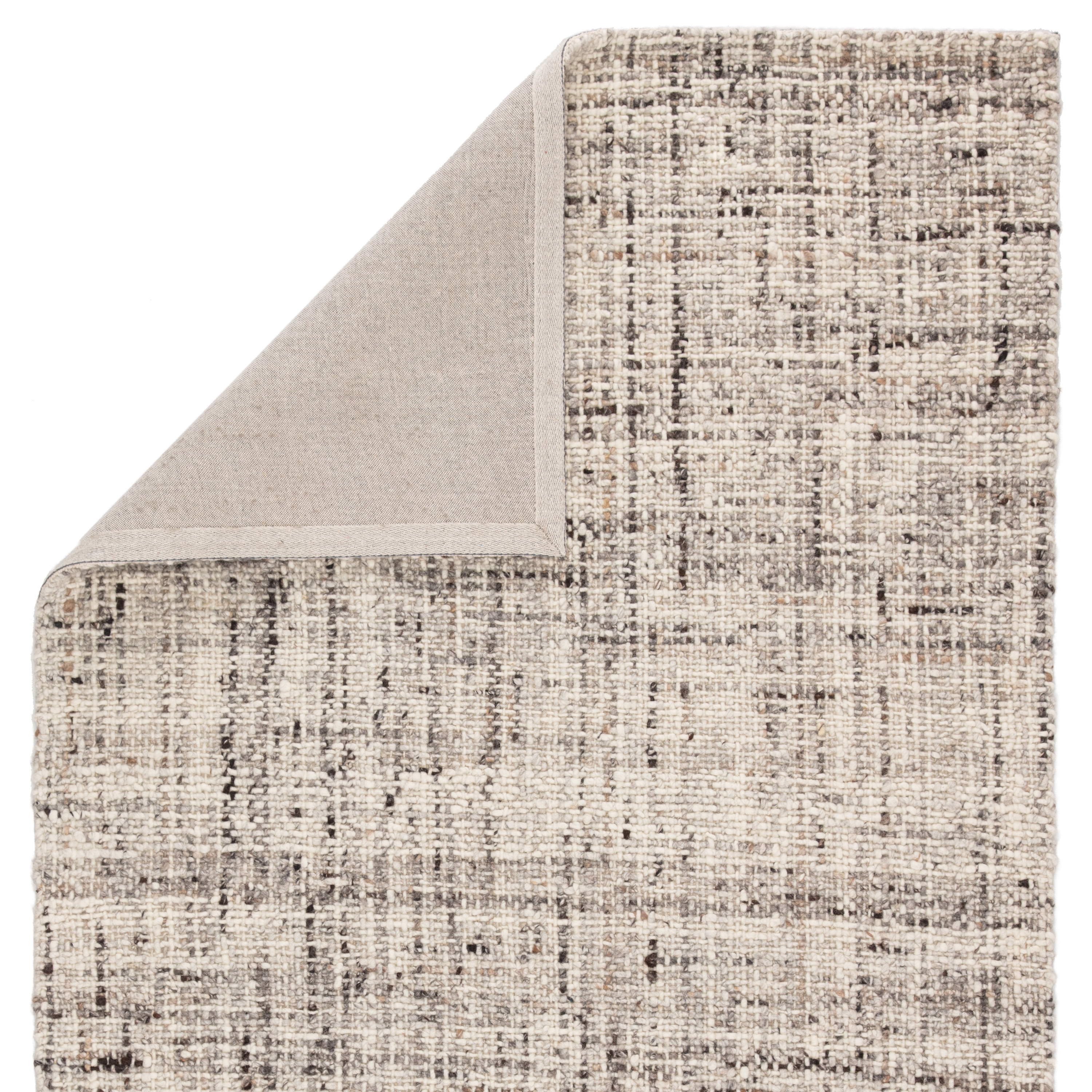 Season Handmade Solid Gray/ Ivory Area Rug (5'X8') - Image 2