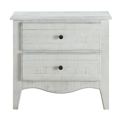 Quiles 2 - Drawer Solid Wood Nightstand in White - Image 0