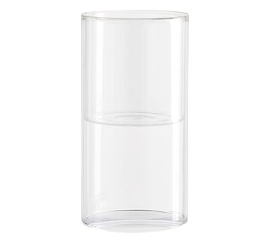 Floating Glass Pillar Holder, Clear, Medium - Image 1