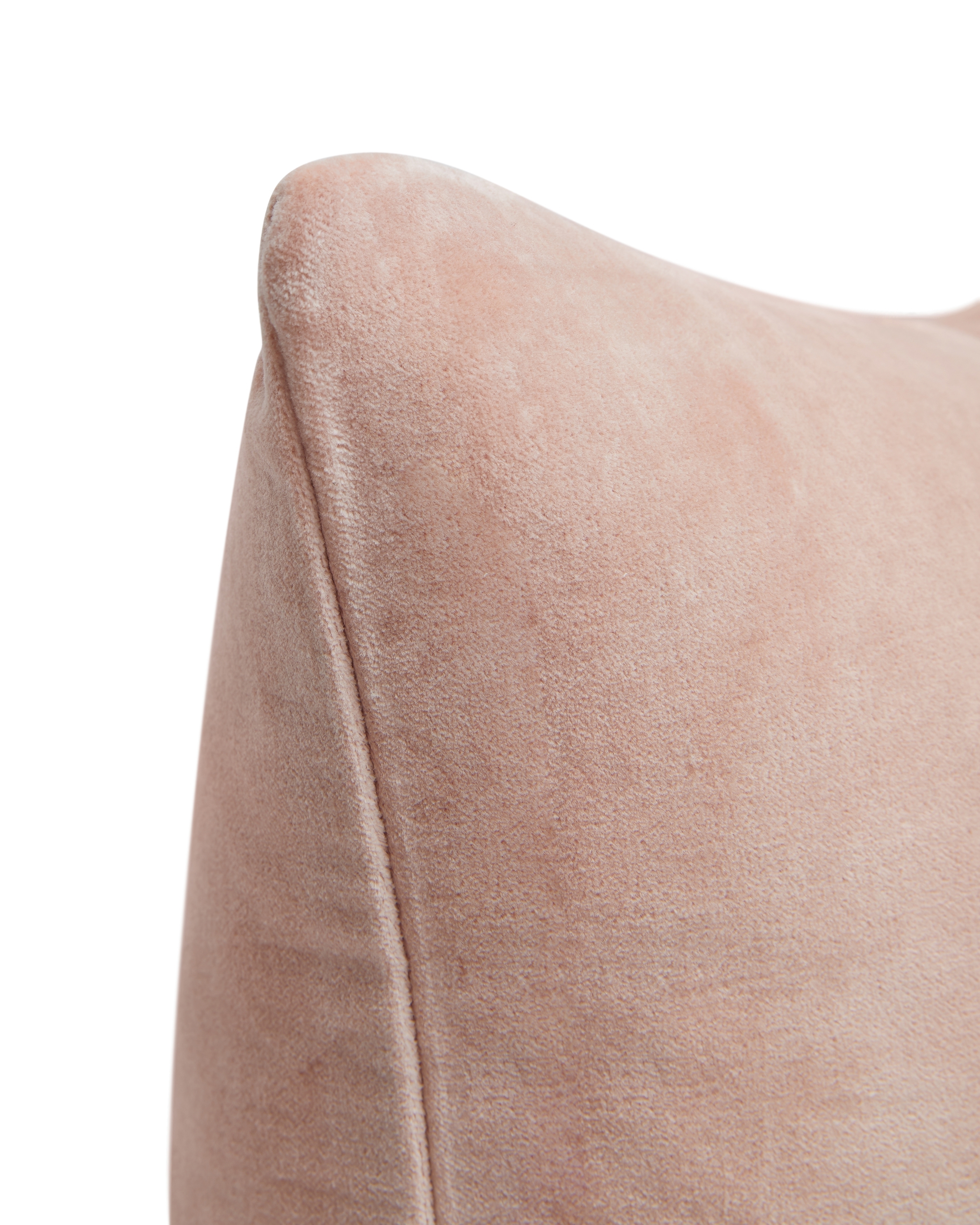 Charlotte Velvet Lumbar Pillow, Rosewater - Image 3