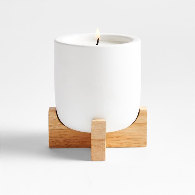 Wilmette 1-Wick Citronella Candle with Wooden Stand - Image 0