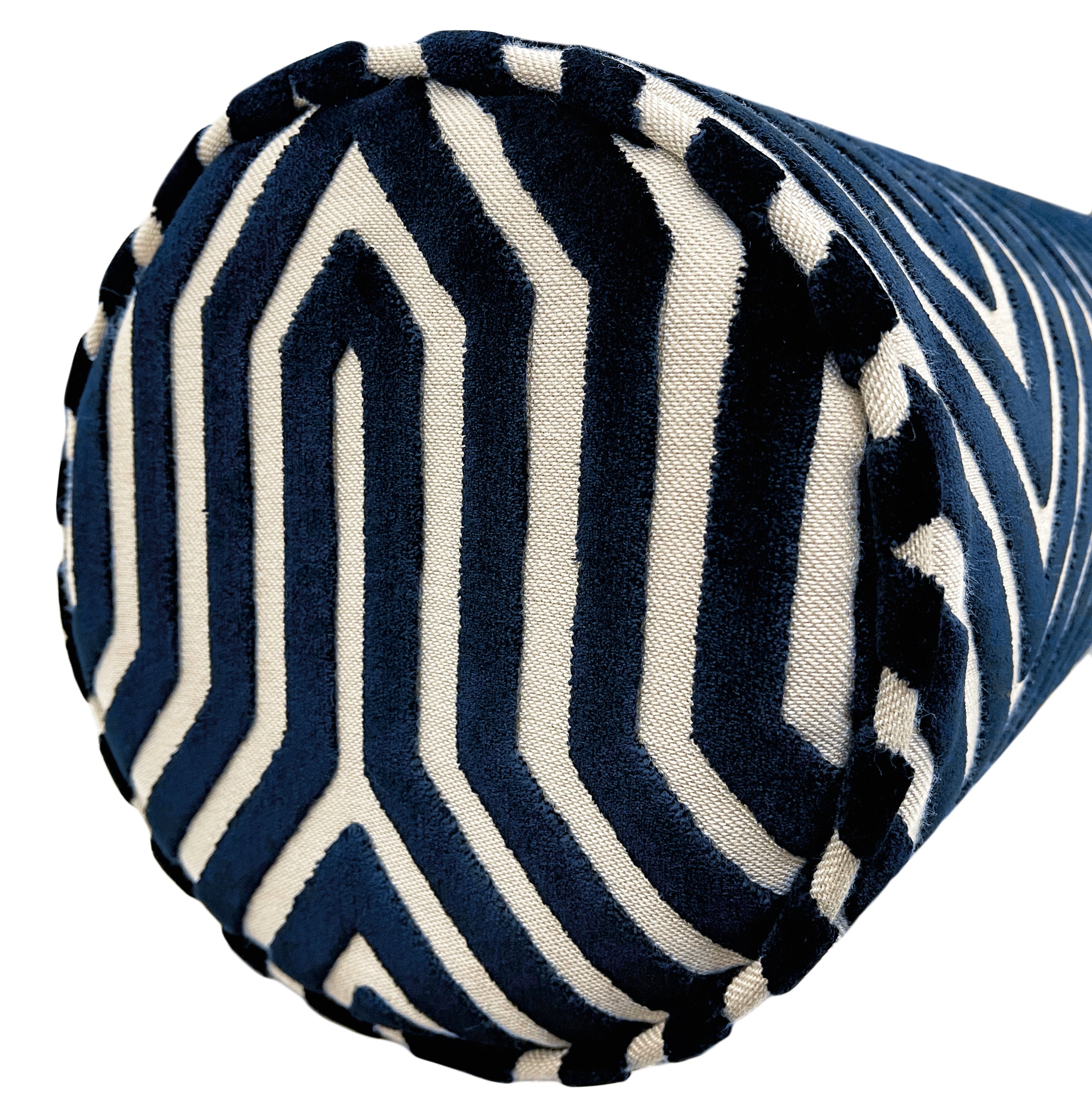 THE BOLSTER :: VANDERBILT VELVET // BLEU | SCHUMACHER - TWIN XL // 9" X 30" - Image 1