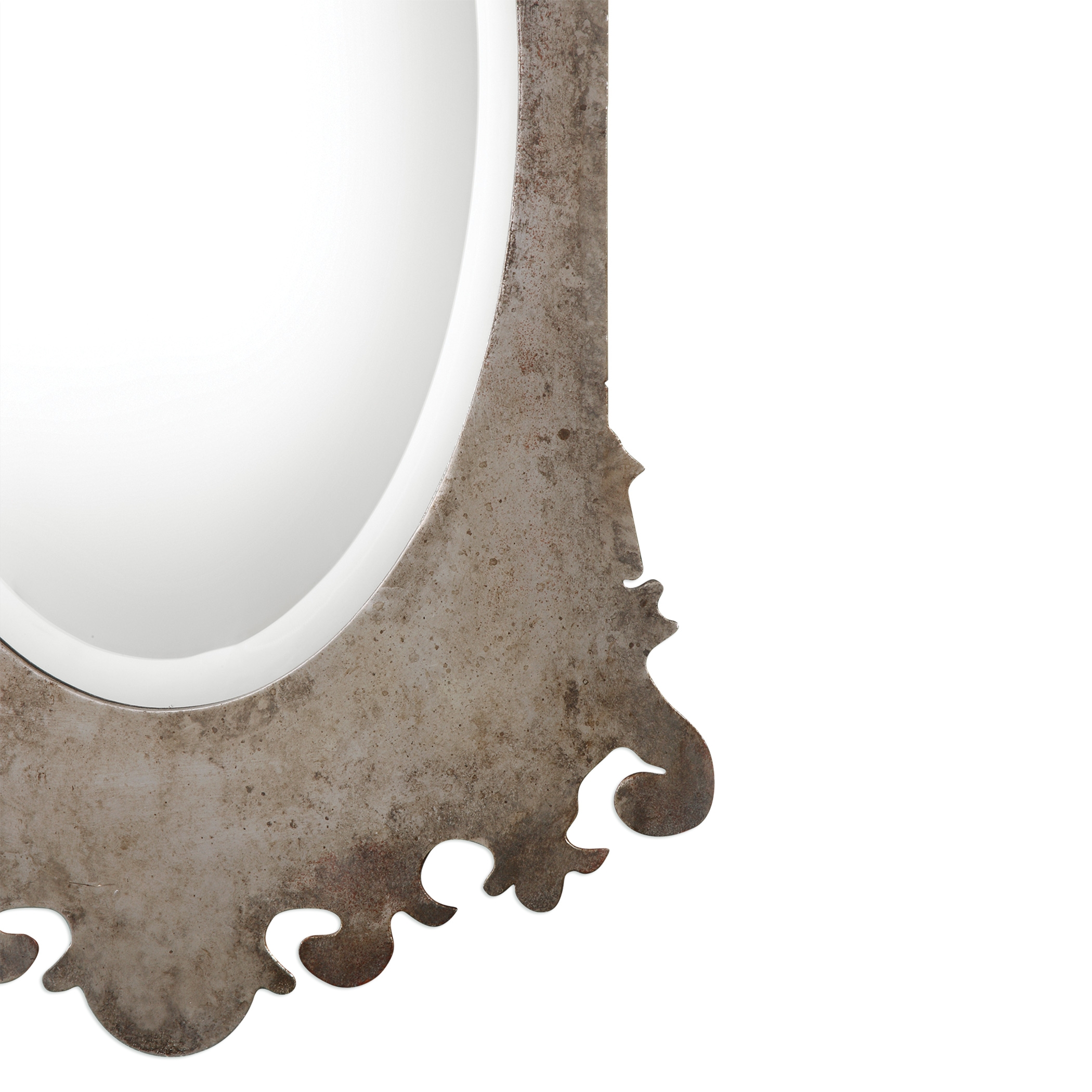 Vitravo Oxidized Silver Oval Mirror - Image 3