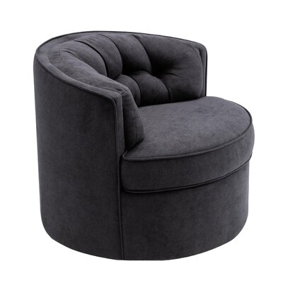 33 Wide Swivel Barrel Chair Comfy Tufted Back Accent Round Barrel Chair Leisure Chair" - Image 0