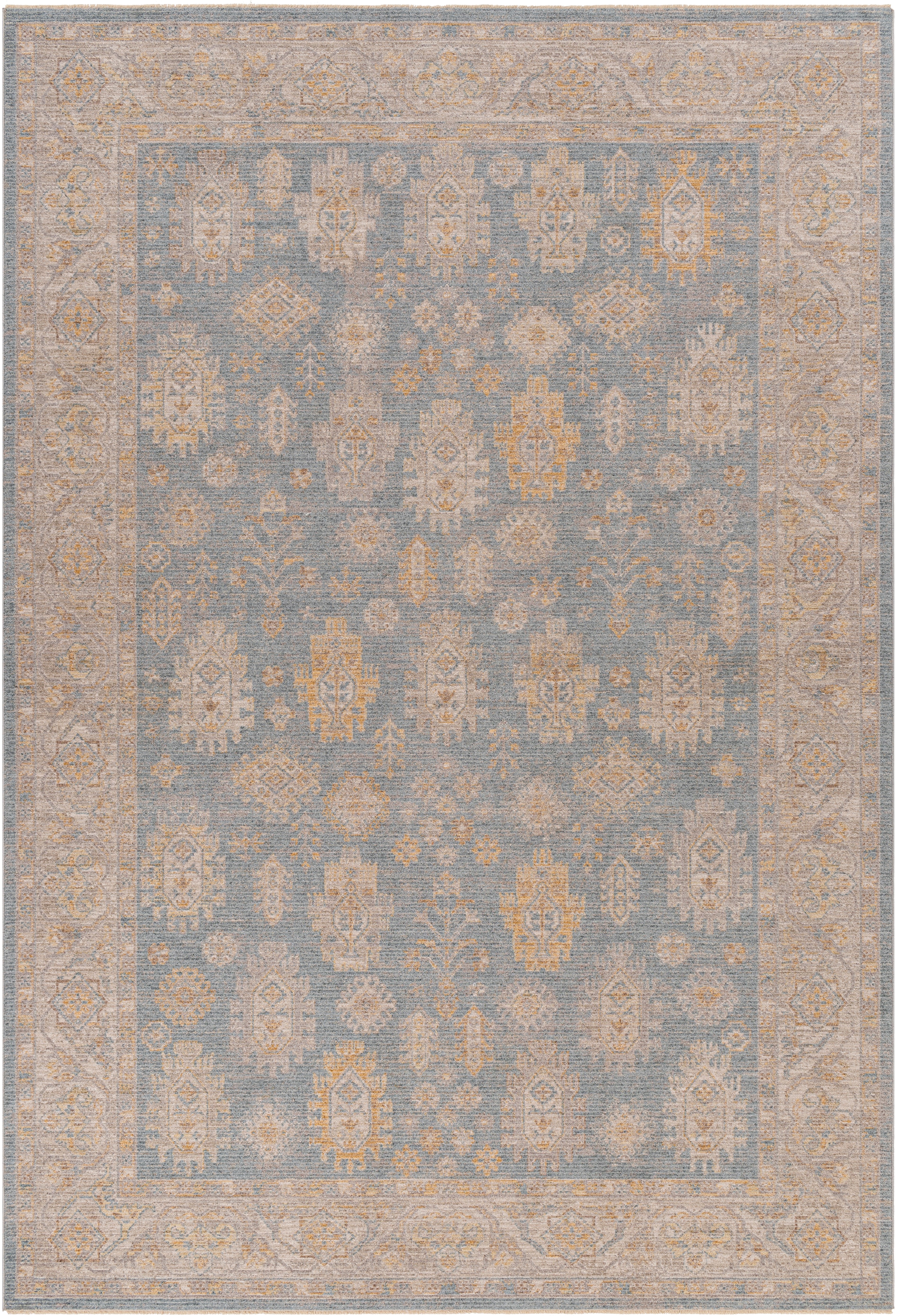 Avant Garde Beige Indoor 2'7" x 10' Machine Woven Rug - Image 0