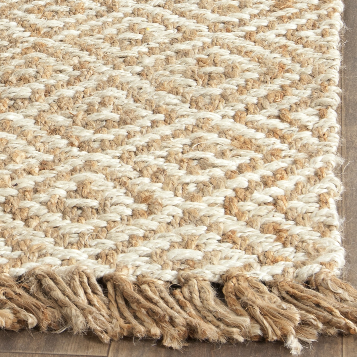 Arlo Home Hand Woven Area Rug, NF450A, Natural/Ivory,  6' X 9' - Image 2