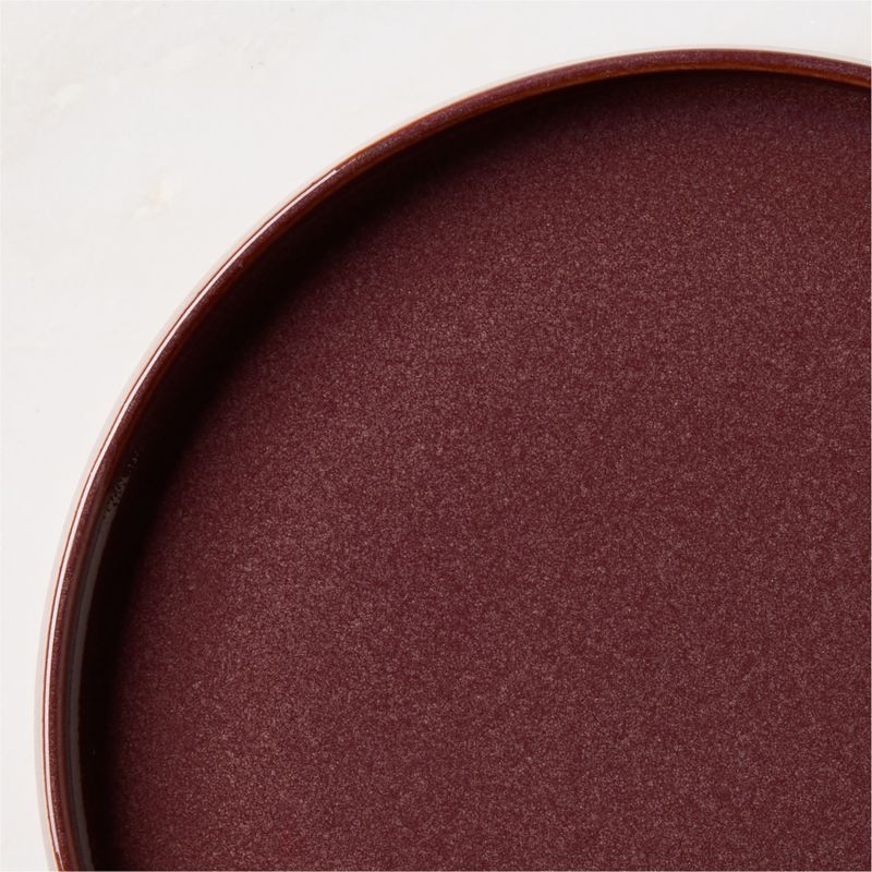 Prado Oxblood Dinner Plates With Reactive Glaze Set of 6 - Image 1