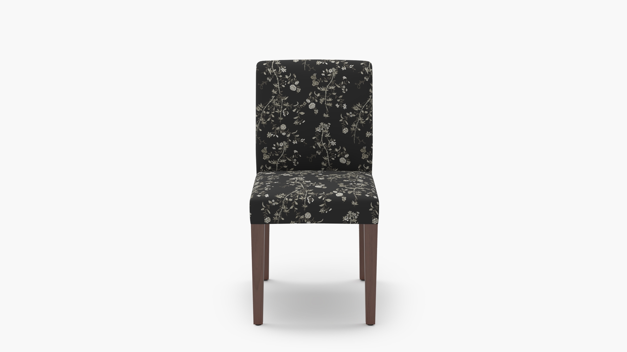 Signature Dining Chair, Black Bamboo Garden, Walnut Square Tapered Leg - Image 0
