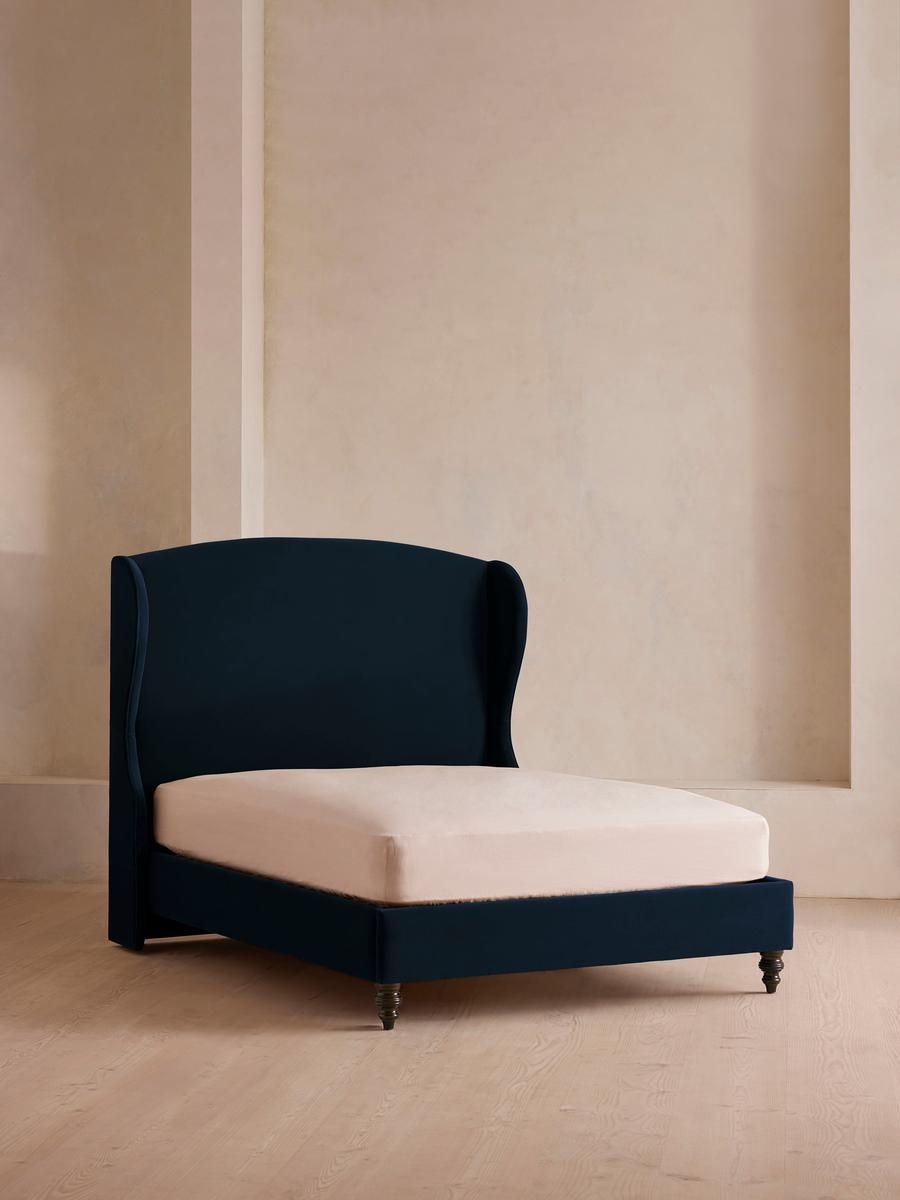 Rivas Bed, Full, Velvet, Royal Blue, US - Image 0