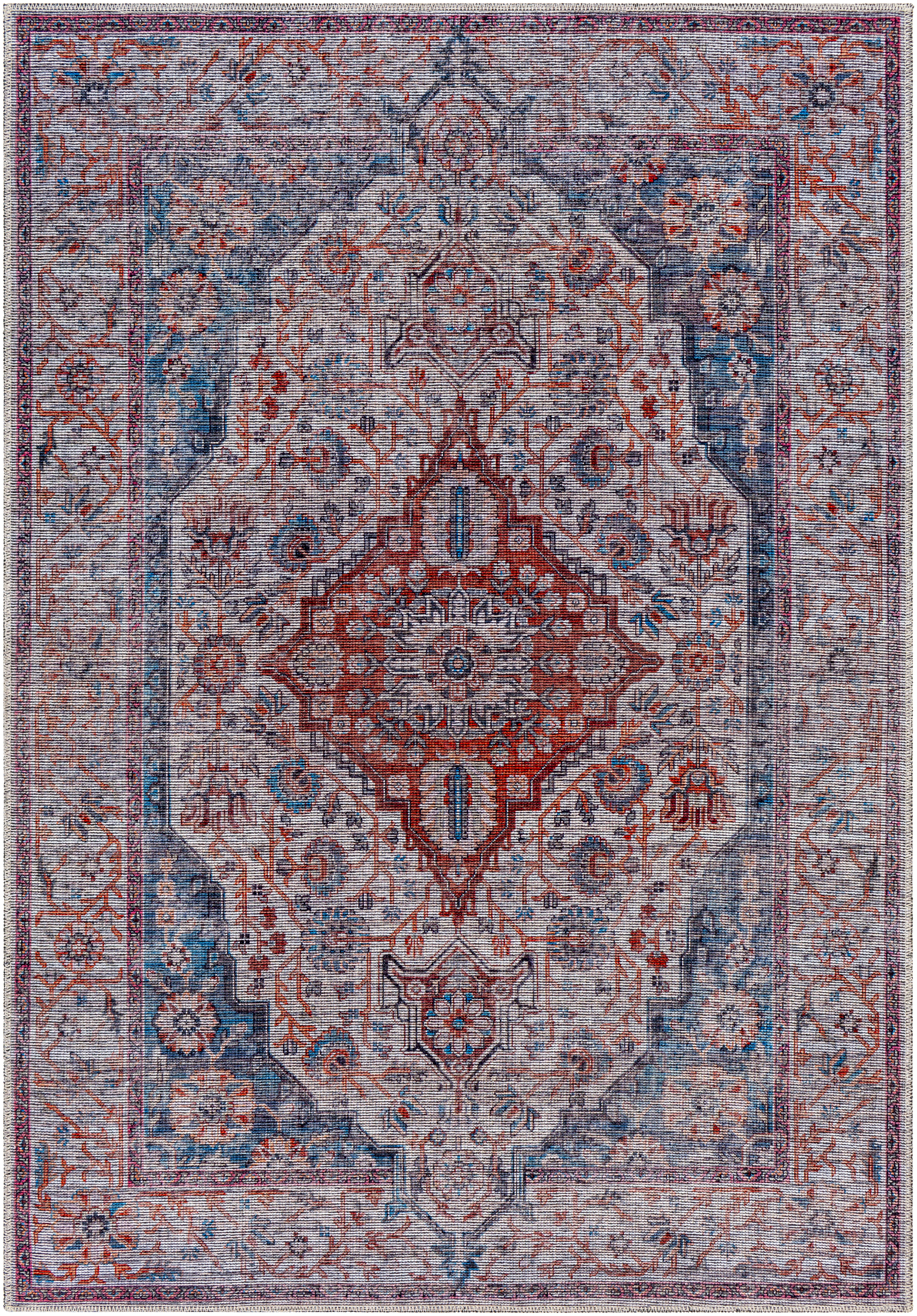 Atlanta Gray Indoor 2'7" x 12' Machine Woven Rug - Image 0
