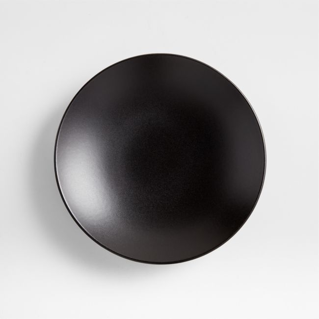 Craft Matte Black Stoneware Coupe Salad Plate - Image 0