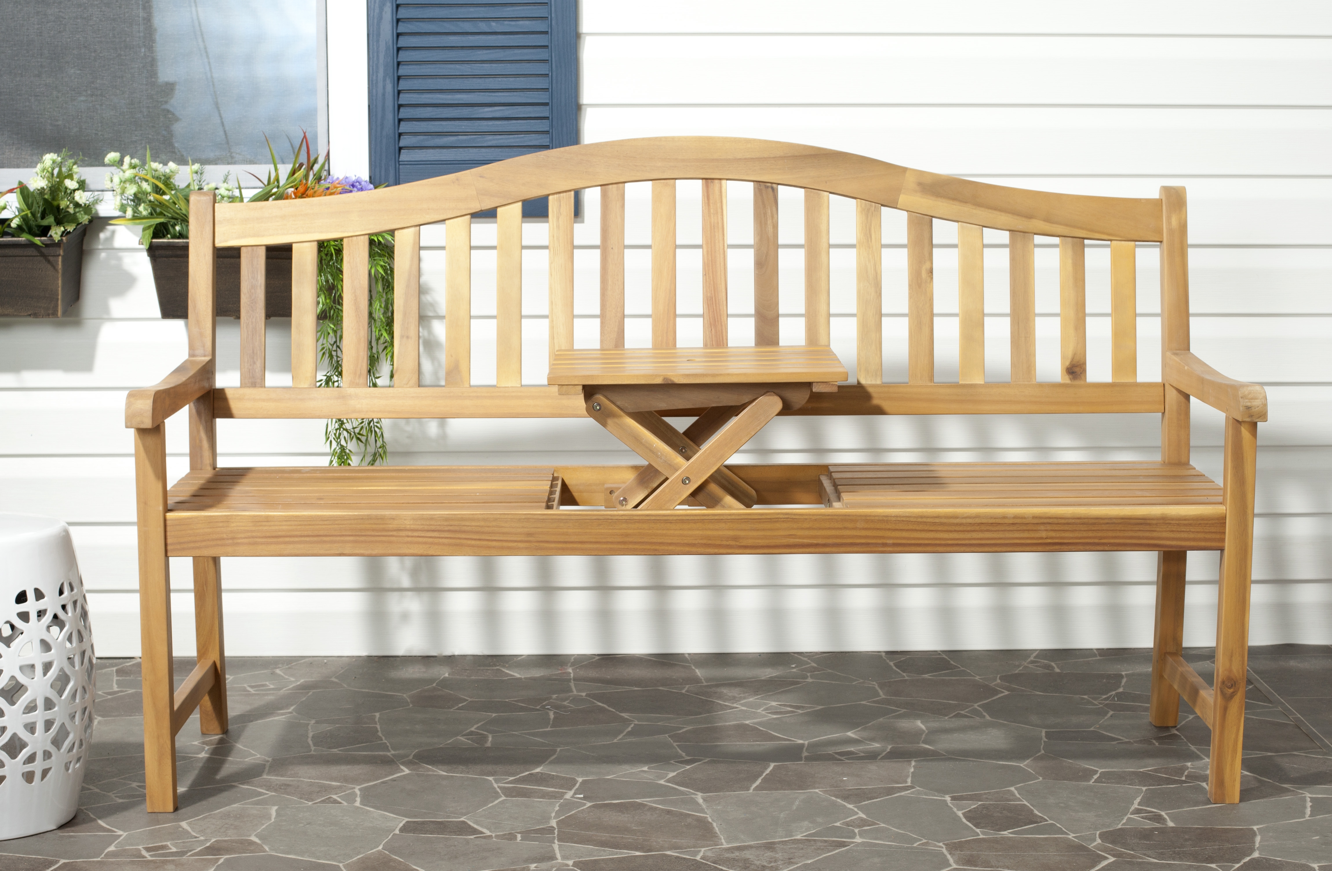 Mischa Bench - Natural Brown - Safavieh - Image 3