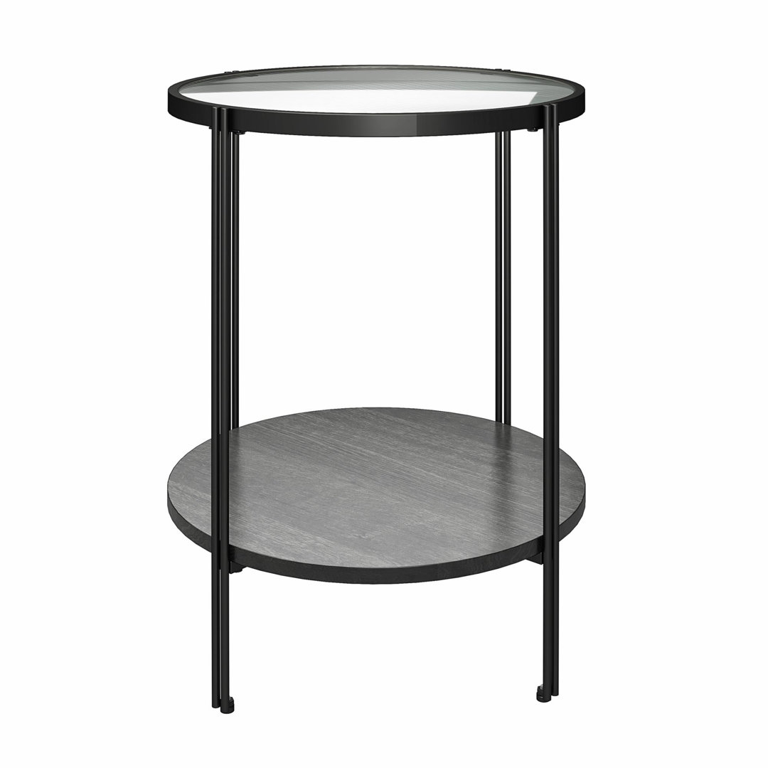 Ameriwood Home Ameriwood Home Lakeland Round End Table, Black Oak - Image 0