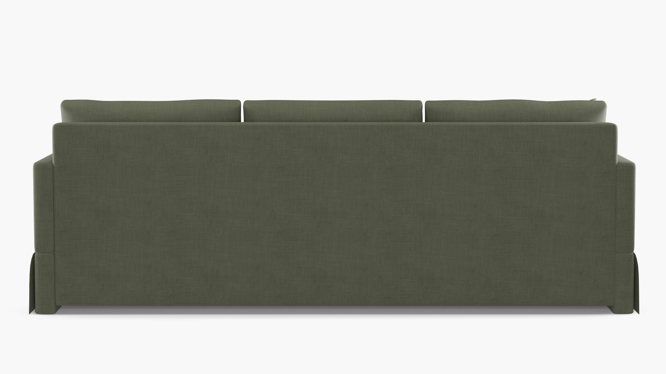 Skirted Track Arm Sofa, Moss Luxe Linen, Extra Deep (43") - Image 3