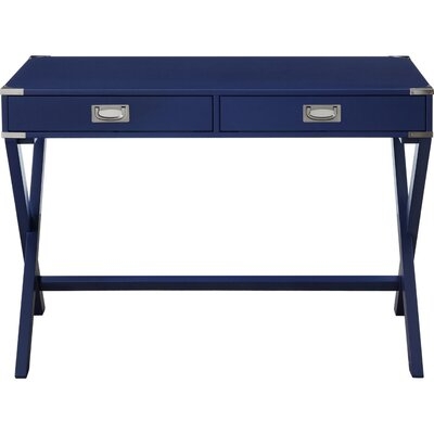 Wooden Home Office Writing Desk, Blue - Image 0