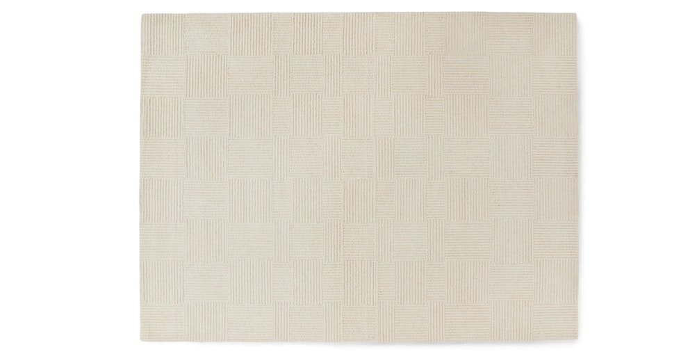 Clyde 9 x 12 Wool Rug - Textured Ivory - Image 0