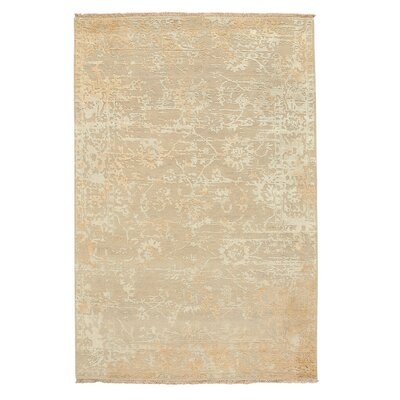 Jain Rectangle Hand Knotted Rugs - Beige - Image 0