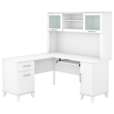 Javeon L-Shape Executive Desk with Hutch - Image 0