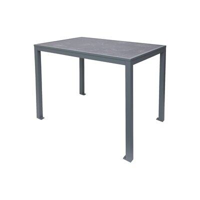 Surf Inlay 36x72 Pietro Top Soft Gray Frame Bar Table - Image 0
