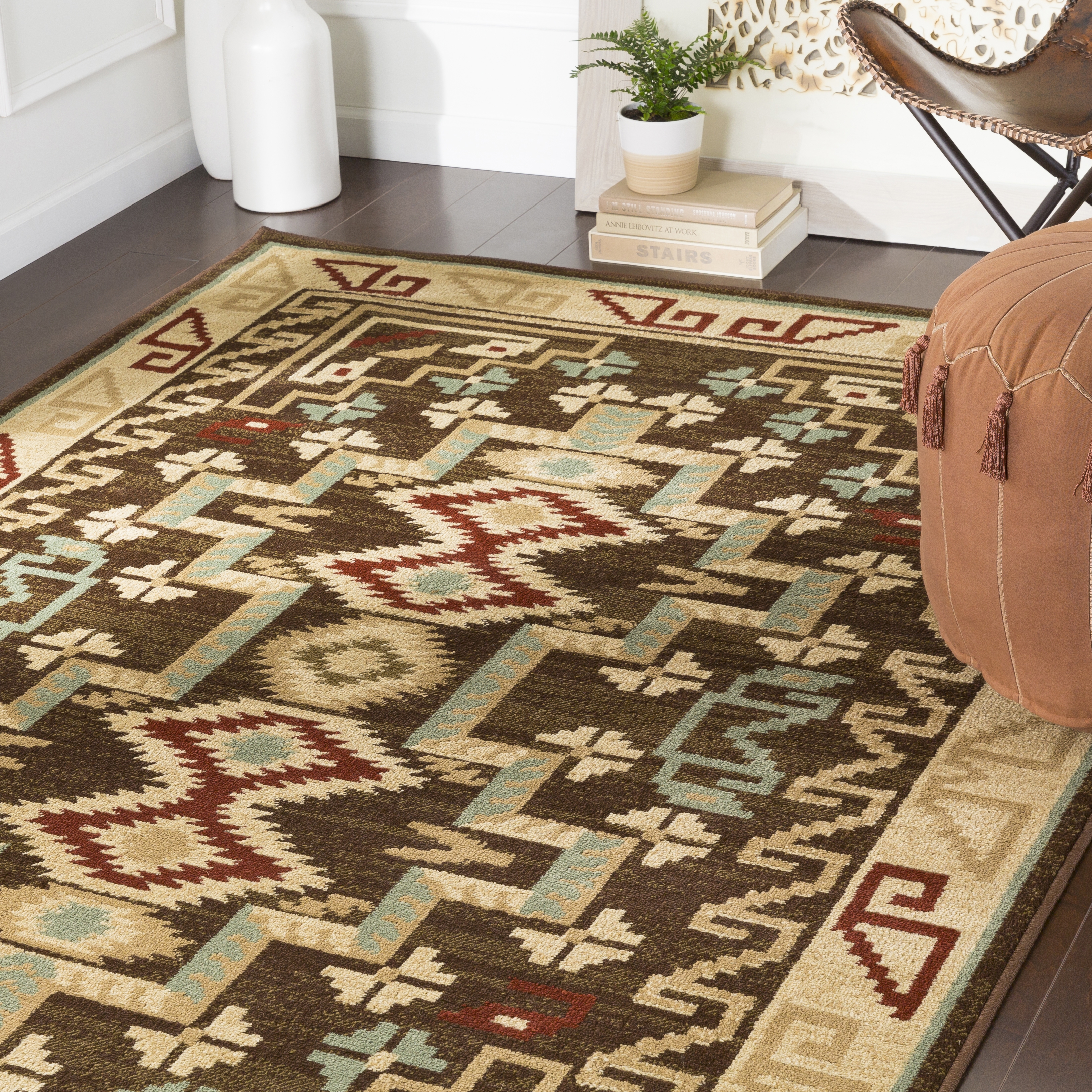 Paramount Brown Indoor 2'2" x 7'7" Machine Woven Rug - Image 1