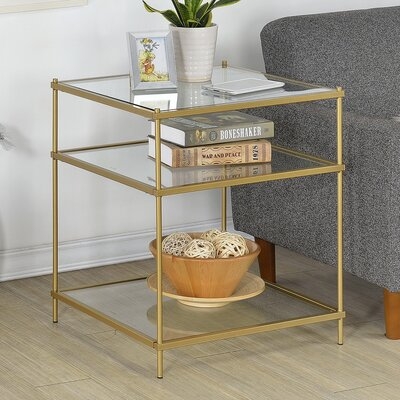 Anne Glass End Table 26"H - Image 0